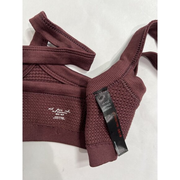 Urban Outfitters Out From Under Waffle Knit Bralette in Burgundy - Picture 5 of 5